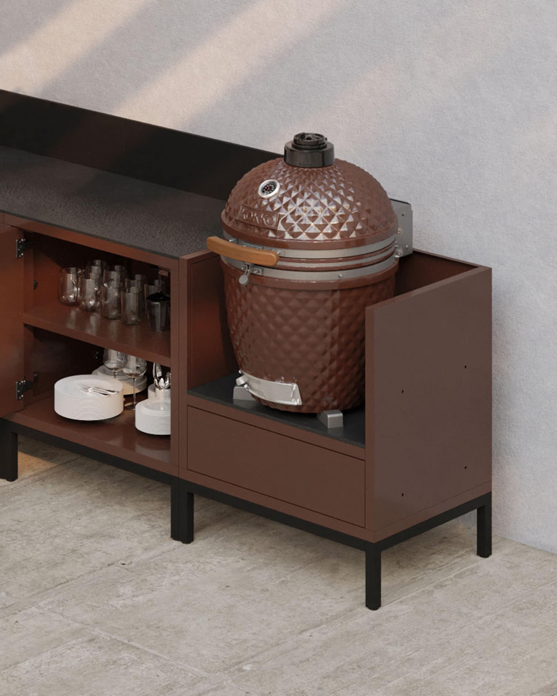 Cuisine d’extérieur PILOTIS – 4 modules, évier inox & module d’angle pour Kokko - Image 13