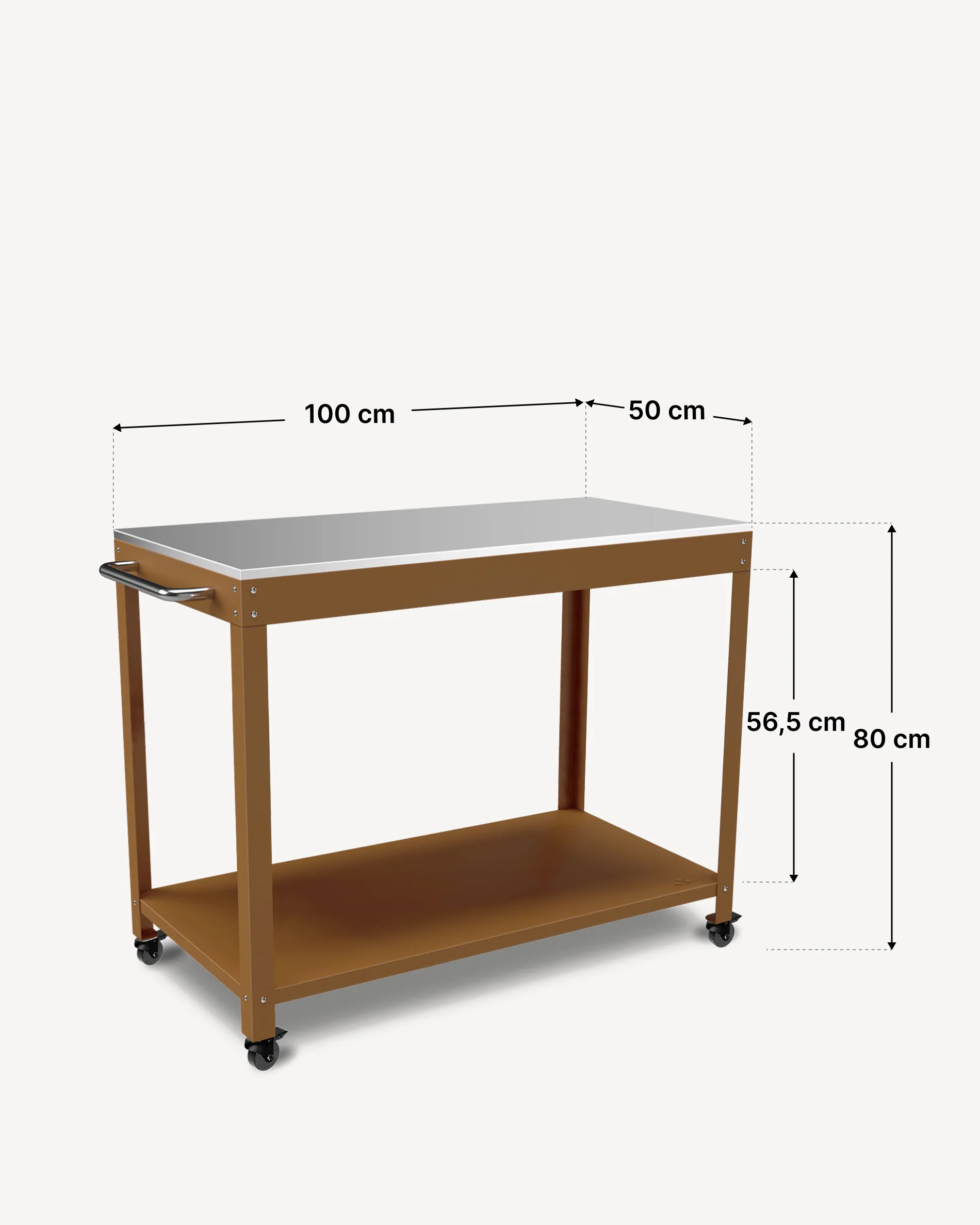 Desserte en Métal et inox - 100x50cm - Image 19